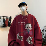 Men Hoodie Sweater Men's Autumn Fashion Brand Long Sleeve T-shirt Retro Loose