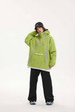 Unisex Jacket Autumn Double Zipper Contrast Color Shell Jacket Women's Clothing