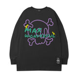 Men Long Sleeve Shirt Fashion Brand Personality Cartoon Printed Loose Long Sleeves T-shirt Men and Women Hip Hop
