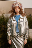 Unisex Jacket Autumn Stitching Reflective Coat Women's Clothing