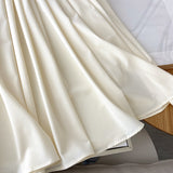 Women Skirt Summer Vintage Artistic Mid-Length Pleated Skirt