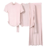 Women Long Sleeve Shirt Long Sleeve Cardigan Jacket Fishtail Skirt