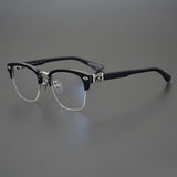 CHH Chrome Hearts Glasses Light Luxury Square Thick Frame Half Frame Myopia Glasses Frame