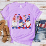 Women's Independence Day T Shirt round Neck Short Sleeve T-shirt