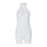 Women Jumpsuit Spring Fashion round Neck Sleeveless Jumpsuit