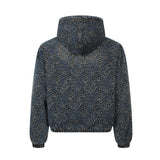 Unisex Down Jacket Men's Winter Leopard Lamb Fur Jacket