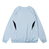Men Hoodie round Neck Racing Suit Sports Loose Long Sleeve Top Autumn and Winter