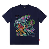 Men T Shirt T-shirt Men's and Women's National Fashion Brand Loose Short Sleeve Couple