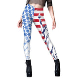 National Flag Day Leggings Independence Day Clothing Summer Stripes Print Yoga Pants