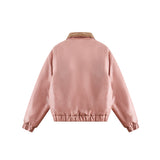 Unisex Jacket Winter Vintage Collar Cotton Leather Coat
