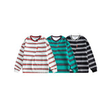 Unisex Hoodie College Style Fashion Brand Striped Sweater round Neck