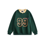 Unisex Hoodie Vintage University Style Baseball Top Sweater for Men