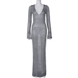 Women Dresses Women's Winter Fashion Woolen Long Sleeve Dress