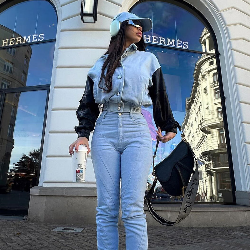 Women Sweatshirt Autumn Women's All-Matching Jacket Short Coat Cardigan
