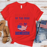 Women's Independence Day T Shirt round Neck Short Sleeve T-shirt Women's Top