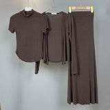 Women Long Sleeve Shirt Long Sleeve Cardigan Jacket Fishtail Skirt