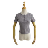 Women T-Shirt round Neck Short Sleeve T-shirt Women's Summer Top