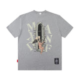 Men T Shirt Dark High Street T-shirt Men and Women Couple Loose Short Sleeve