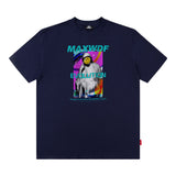 Men T Shirt Vintage Skull Heart Printing Pattern Short Sleeve