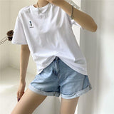 Women T-Shirt Short Sleeve T-shirt Summer Loose Outer Wear