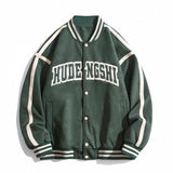 Varsity Jacket Vintage Baseball Uniform Men's and Women's Embroidered Couple Baggy Coat