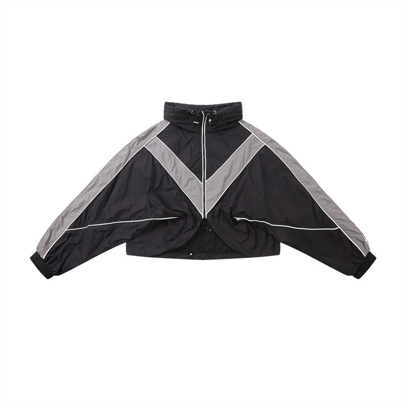 Women Sun Protection Shirt Short Stitching Sun Protection Shirt Women's Sports Style Loose Lapel