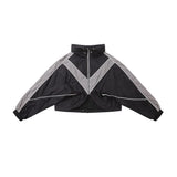 Women Sun Protection Shirt Short Stitching Sun Protection Shirt Women's Sports Style Loose Lapel