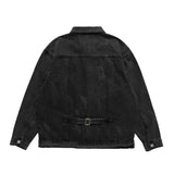 Men Denim Jacket Embroidered Denim Jacket Men's Loose Outer Wear Jacket