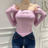 Women Long Sleeve Shirt Tube Top Vest Long Sleeve