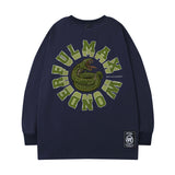 Men Long Sleeve Shirt Crew Neck Pullover Sweatshirt Men's and Women's Printed T-shirt Loose Long Sleeve Top