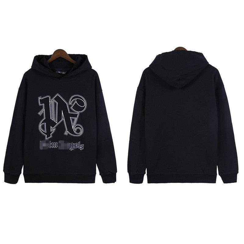 Palm Angle Hoodie Palm Angels Letter Embroidered Logo Hooded Hoodie Coat