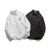 Unisex Jacket Autumn Plain Embroidered Long Sleeve Shirt