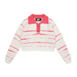 Women Sweater Polo Short Sweater Women's Autumn Leisure Long Sleeve Sweater