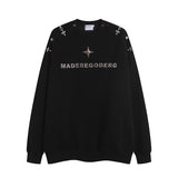 Men Hoodie Men's Spring and Autumn High Street Niche Metal Slit Neckline Long Sleeve