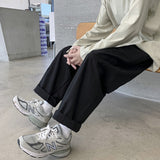Men Sweatpants Men's Spring and Autumn Straight Casual Pants Wide Leg Track Pants