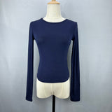 Women Long Sleeve Shirt Short Top Spring and Autumn Long Sleeve T-shirt Bottoming Shirt