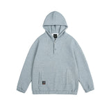 Unisex Hoodie Vintage Waffle Sweater Men's and Women's Loose Casual Hooded