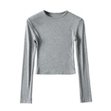 Women T-Shirt Long-Sleeved T-shirt Fall Slim Fit Bottoming Shirt