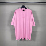 Men T-shirts Embroidery Old Short Sleeve T-Shirt Loose Casual