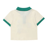 Women T-shirt Polo Collar Short T-shirt Girls Summer Short-Sleeved Top