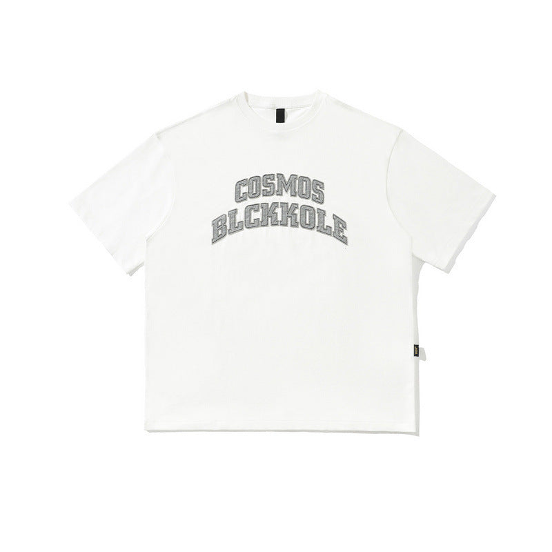 Men T Shirt Short Sleeve T-shirt Men and Women Alphabet Embroidery Casual