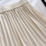 Women Skirt Spring Korean Pleated Skirt High Waist Skirt