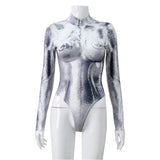 Women Jumpsuit Printed Tight Jumpsuit Top for Women
