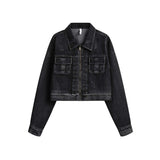 Unisex Sweater Autumn Ultra Short Denim Jacket