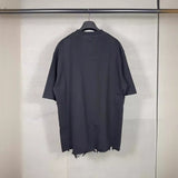 Men T-shirts Embroidery Old Short Sleeve T-Shirt Loose Casual
