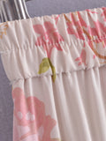 Women Skirt Spring and Autumn Elastic Printed Skirt