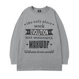 Men Long Sleeve Shirt Letter Long Sleeve T-shirt Men and Women Hip Hop Casual Couple