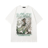 Men T Shirt Printed Short-Sleeved T-shirt Men and Women Street Loose Couple