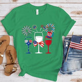 Women's Independence Day T Shirt round Neck Short Sleeve T-shirt Women's Top