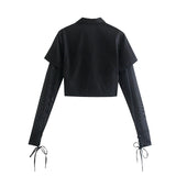 Women Skirt Fall Ins Lapel Shirt Skirt Outfit